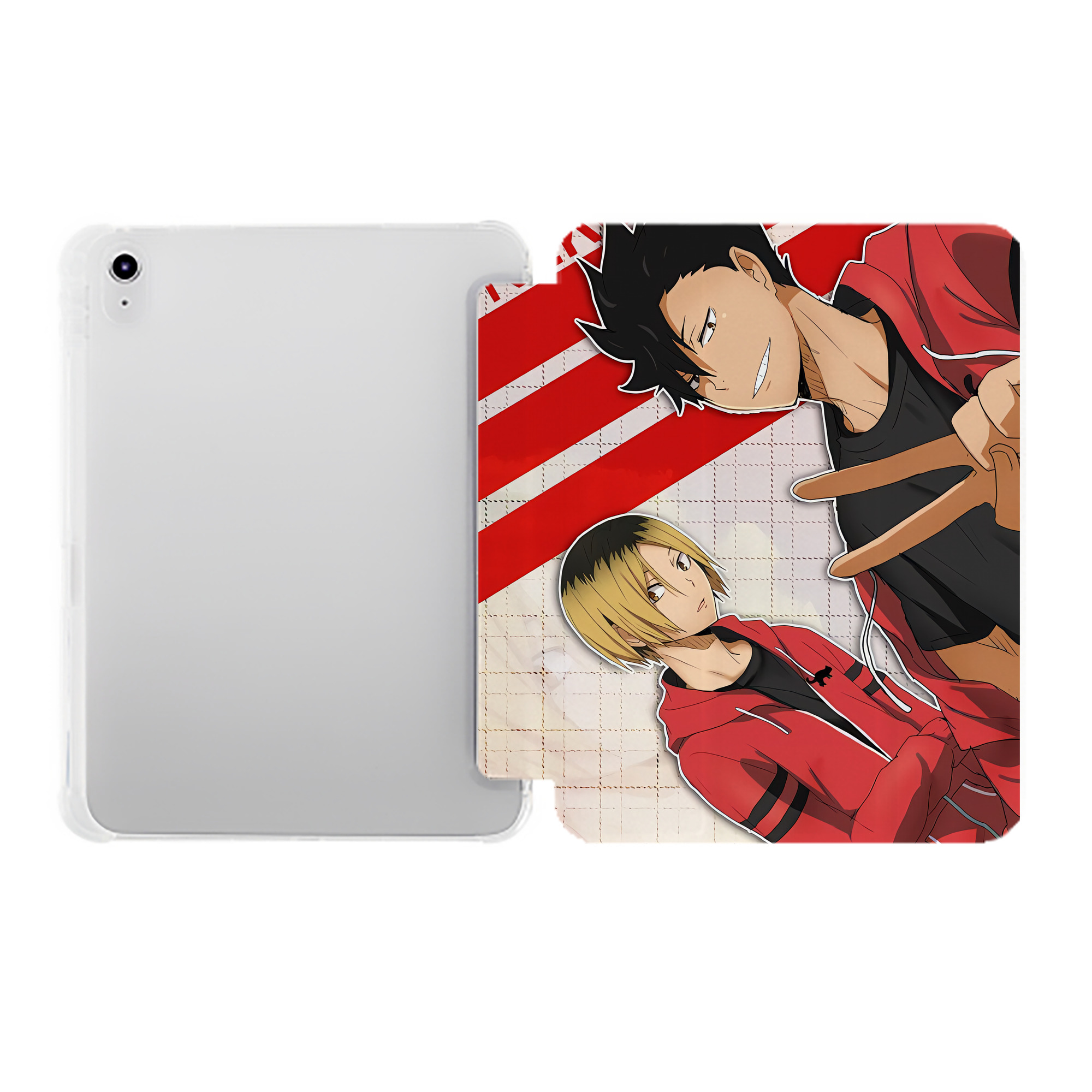 （画像用） ハイキュー!! Haikyu!! IPad ケース ペン収納付き 三つ折りスタンド PUレザー×シリコン 対応機種9.5/10.5/10.9インチ